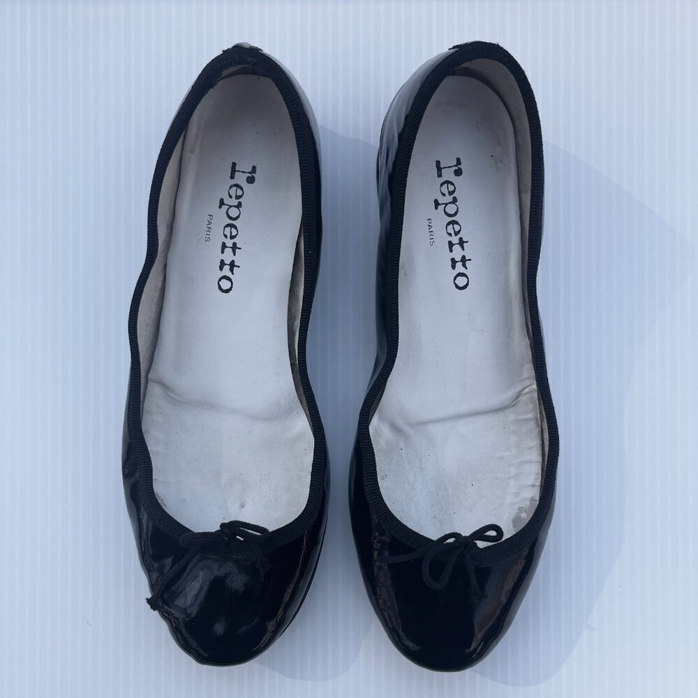 Repetto Camille Patent Leather Heels "Noir" Black - Size 37.5 EU/6.5 US